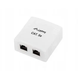 Lanberg OS5-0002-W 2x RJ45 Cat.5e Blanco